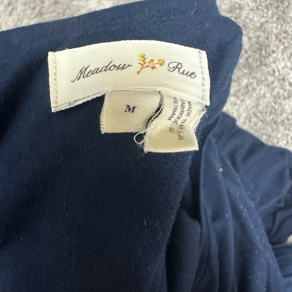 Meadow Rue (Anthropologie) Midnight Blue half sleeve dress - Picture 3 of 4